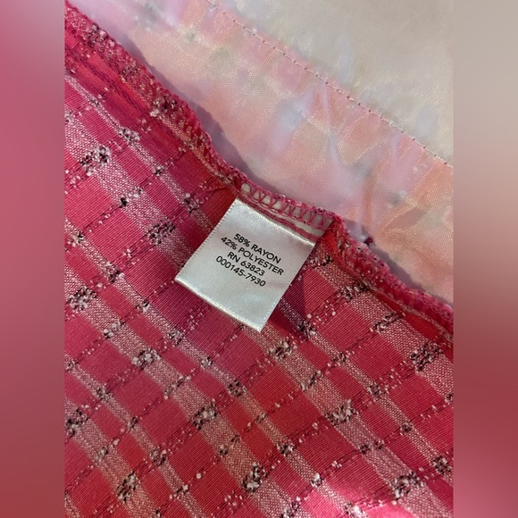 Christopher & Banks Pink Checkered Shirt Size Medium - Picture 7 of 7